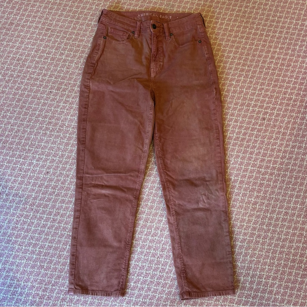 American Eagle Outfitters Women's Red Corduroy Pants
